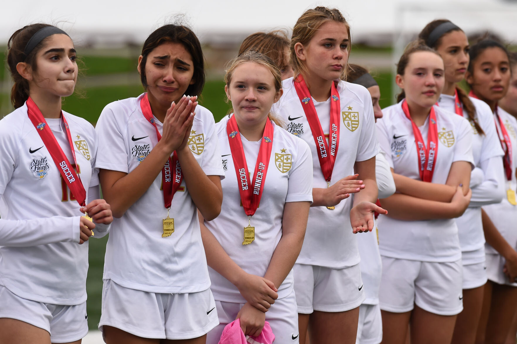 Andrean receives girls soccer runner-up medals